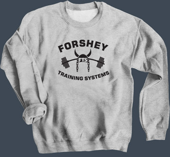Custom company logo crewneck sweatshirt for Forshey Training Systems