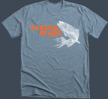 Custom company logo t-shirt for Yakima River Fly Fishing Company