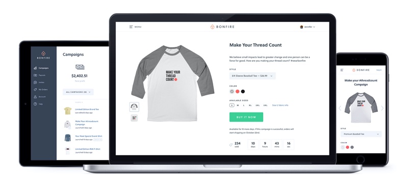 Set up an online campaign to sell your fundraising shirts.