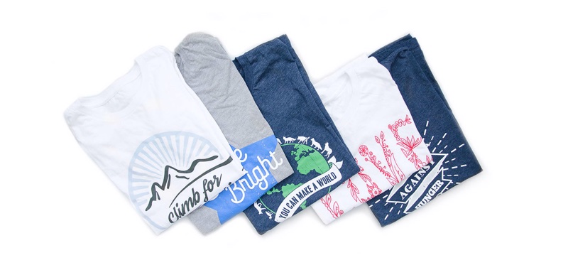 A catalog of custom apparel makes it easy to create unique fundraising shirts for every cause.