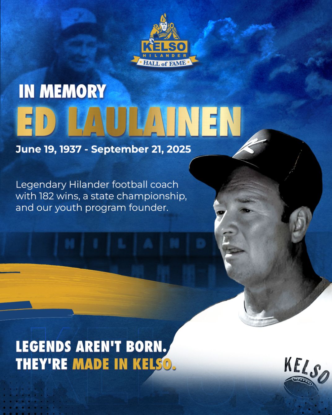 About the '83 Kelso Hilander Football Legacy Hat campaign on Bonfire 2