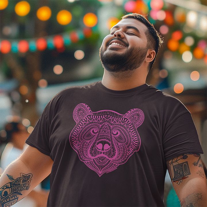 About the Lazy Bear Ornate Bear Tee - PRIDE campaign on Bonfire 2