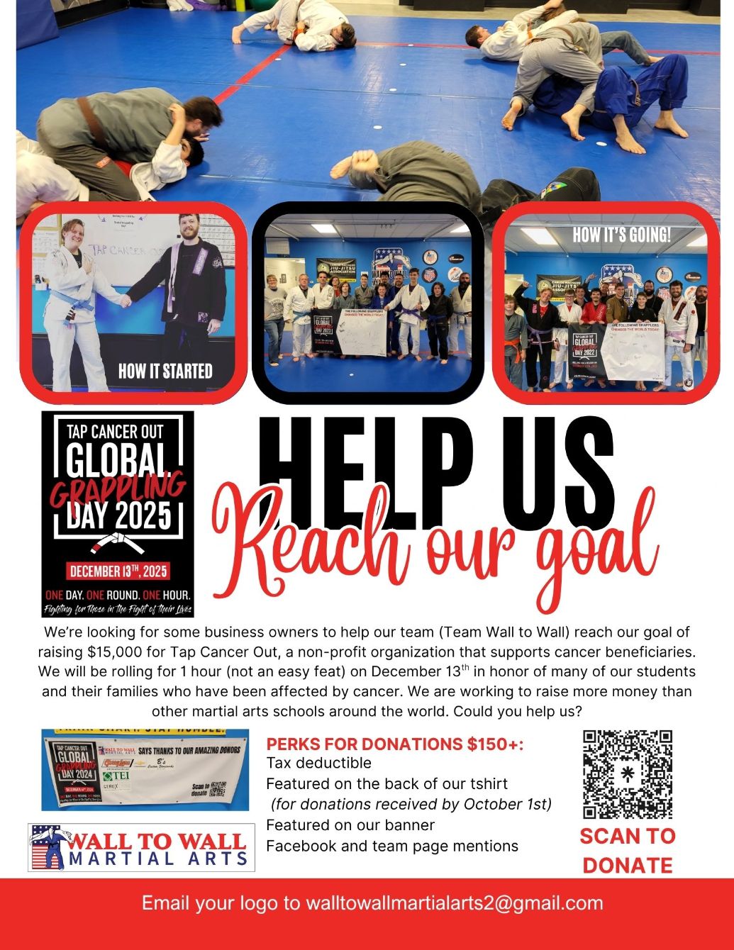 About the Team Wall to Wall Shirt Fundraiser campaign on Bonfire 2