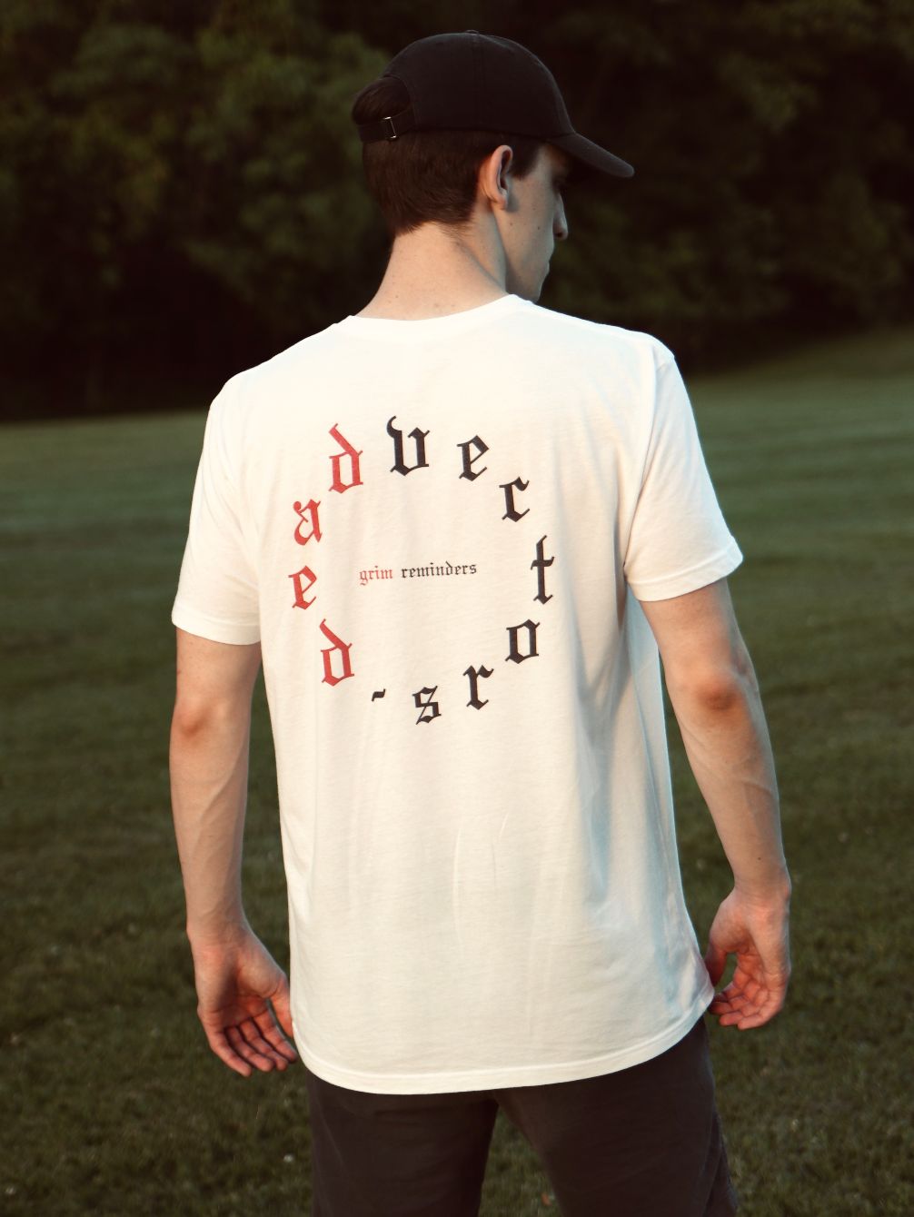 About the Grim Reminders White Tee (Red Logo) campaign on Bonfire 3