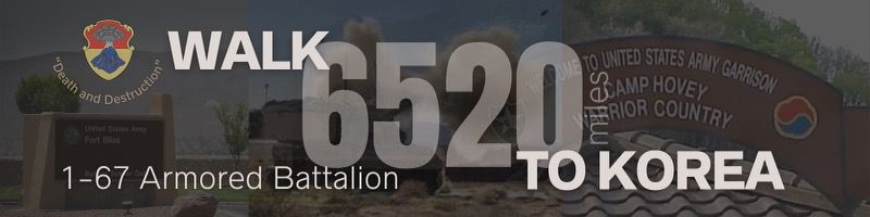 About the 1-67 AR BN Walk to Korea campaign on Bonfire 2
