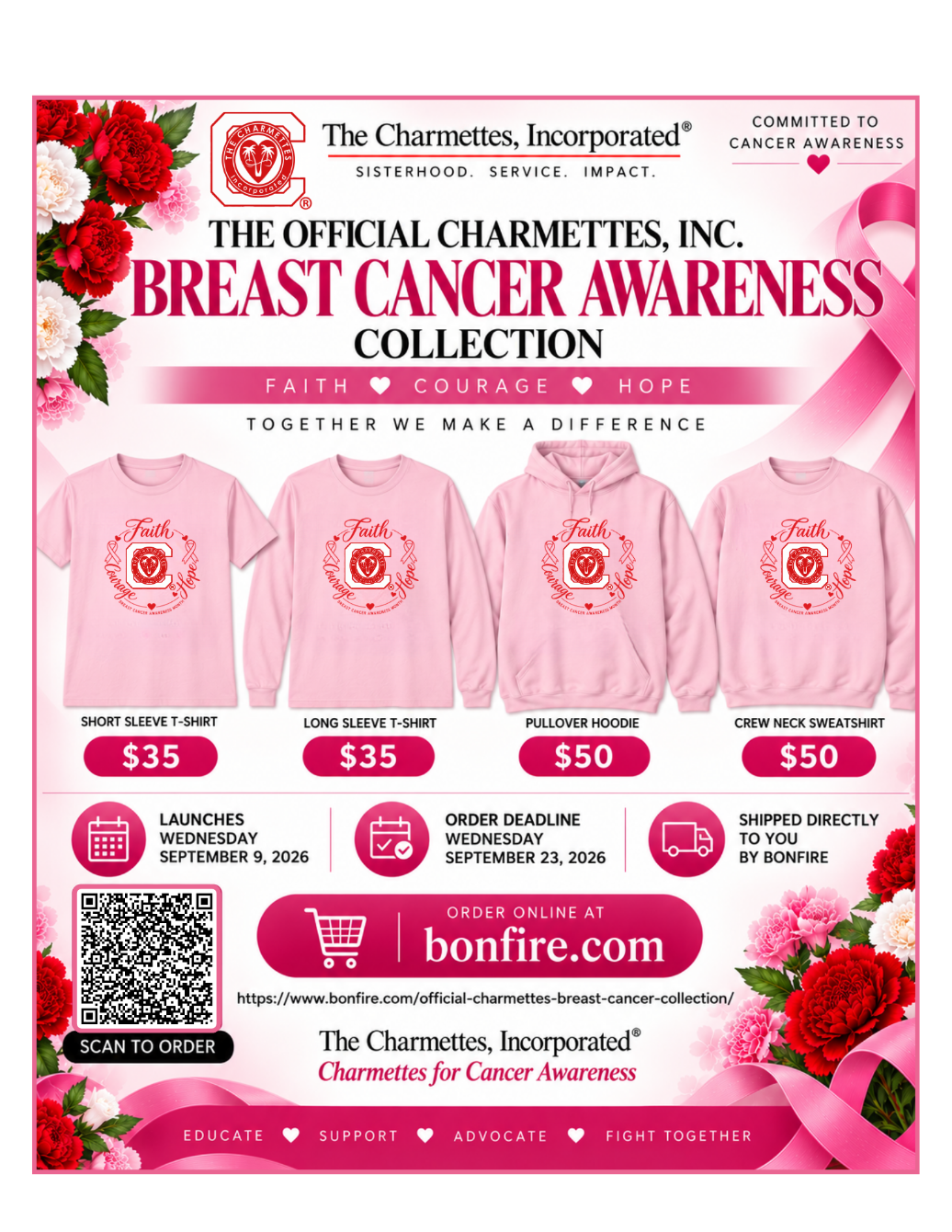 About the Official Charmettes Breast Cancer Collection campaign on Bonfire 1