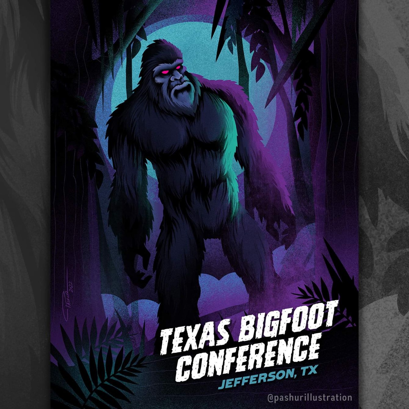 2023 Texas Bigfoot Conference official shirts Bonfire