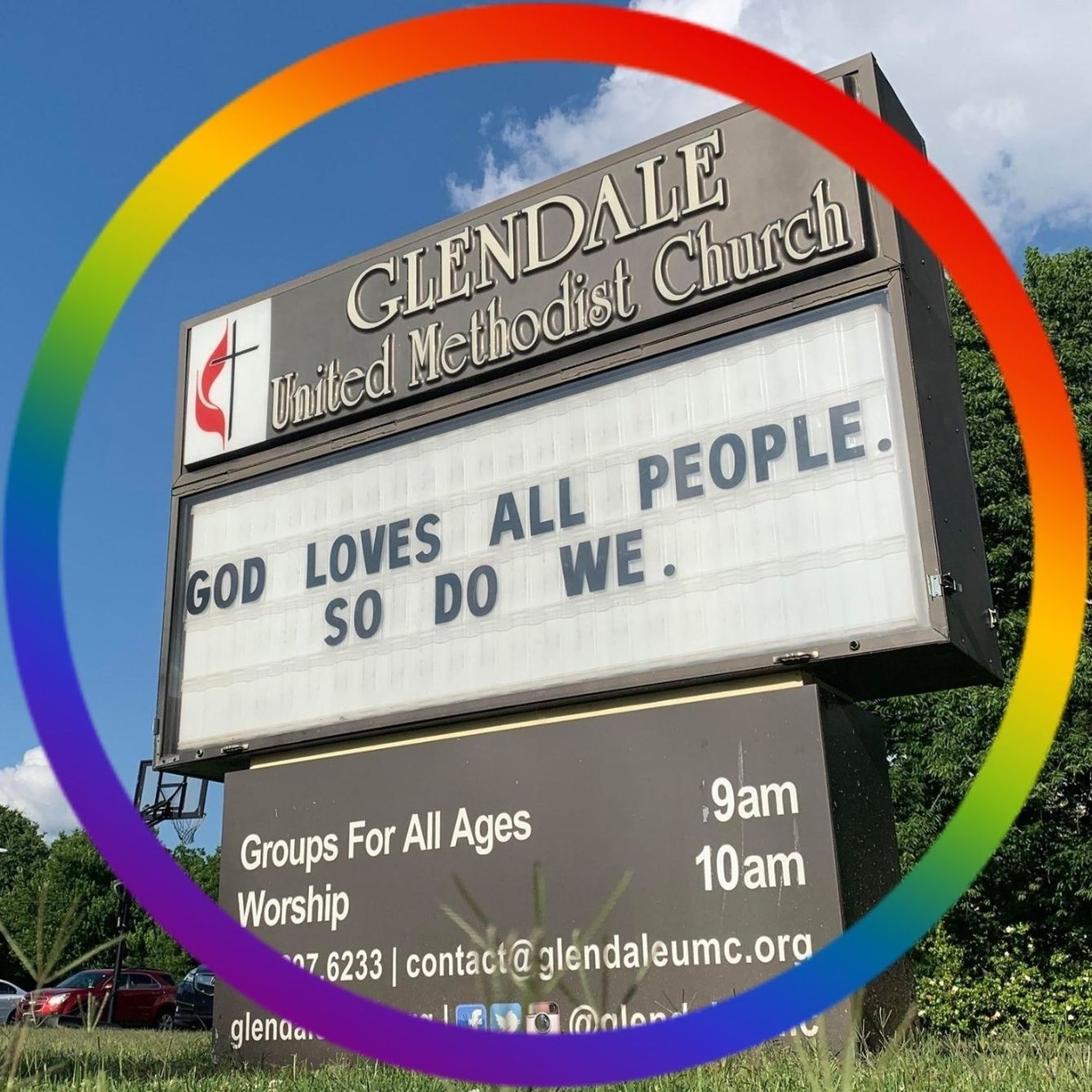 About the God Loves All People. So Do We. (w/ UMC logo) campaign on Bonfire 2