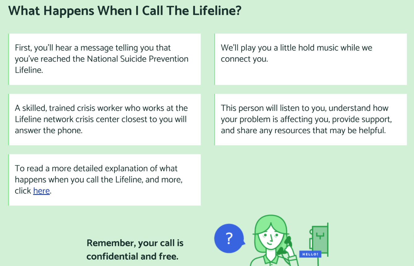 About the White - I'm so glad you're alive - CALL 988&nbsp; campaign on Bonfire 5