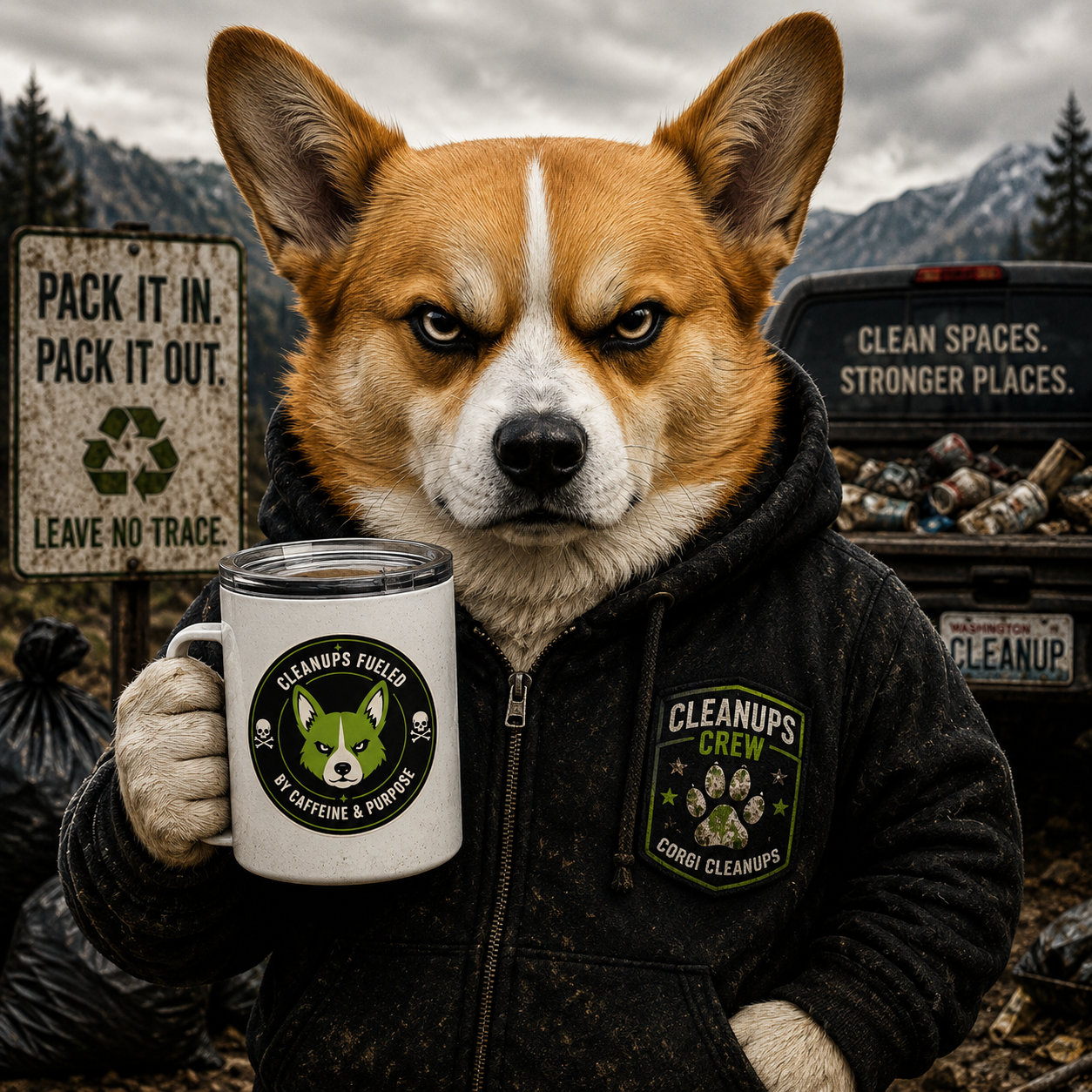About the Corgi CleanUps Mean Mugging campaign on Bonfire 2