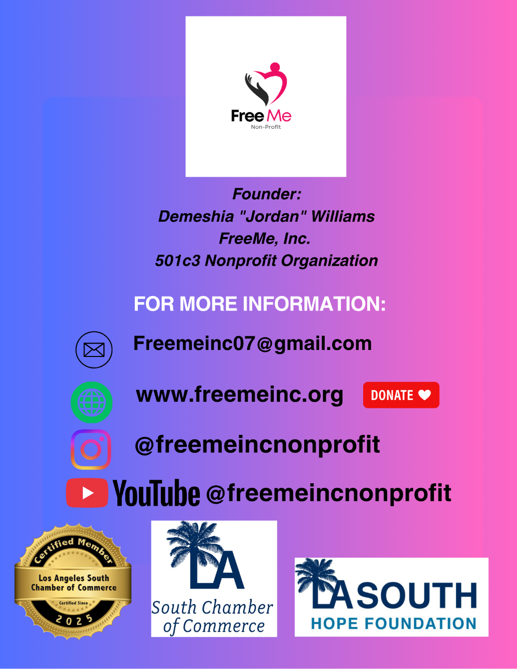 About the FreeMe, Inc. campaign on Bonfire 4