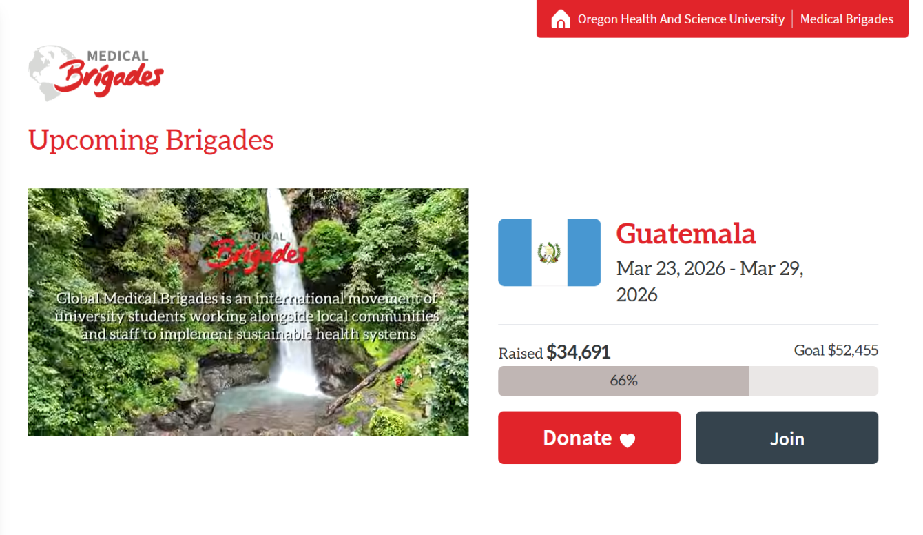 About the OHSU Medical Students' Brigade to Guatemala campaign on Bonfire 1