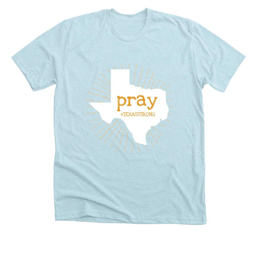 A disaster relief shirt design that says, "Texas Strong".