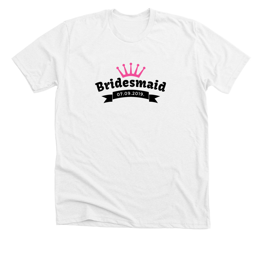 Bridesmaid shirt design with crown