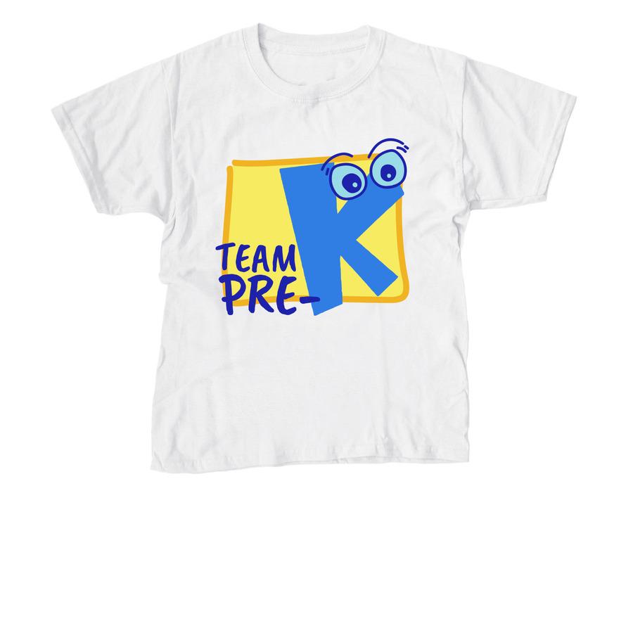 Team pre-k shirt design with a chalkboard