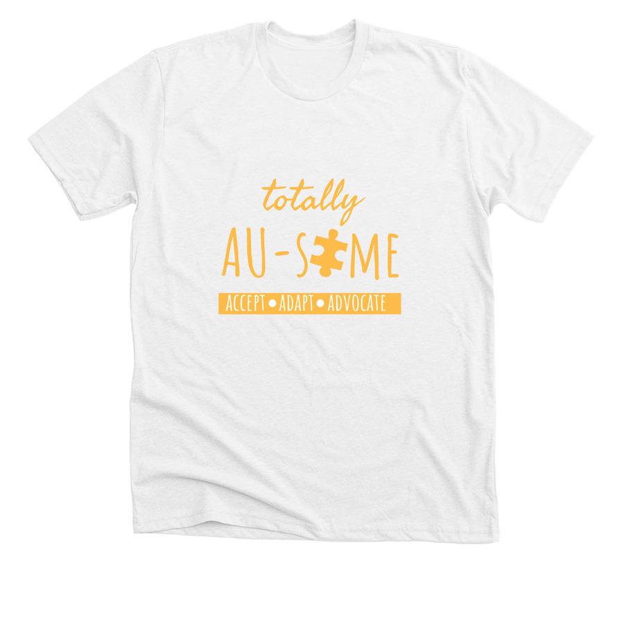 An autism shirt design that says, "Totally Awesome".