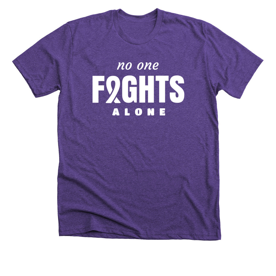 No one fights alone cancer shirt design