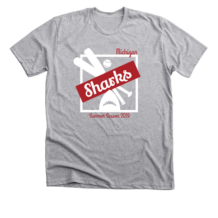 Softball shirt with bats and mascot