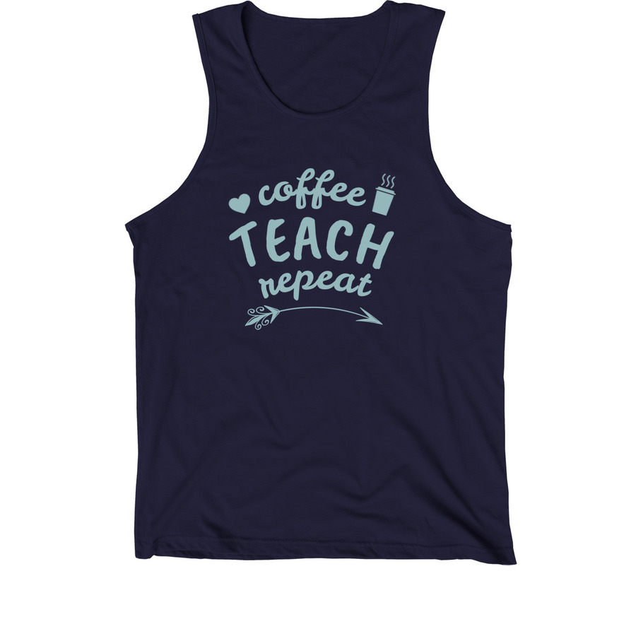 Coffee teach repeat shirt design