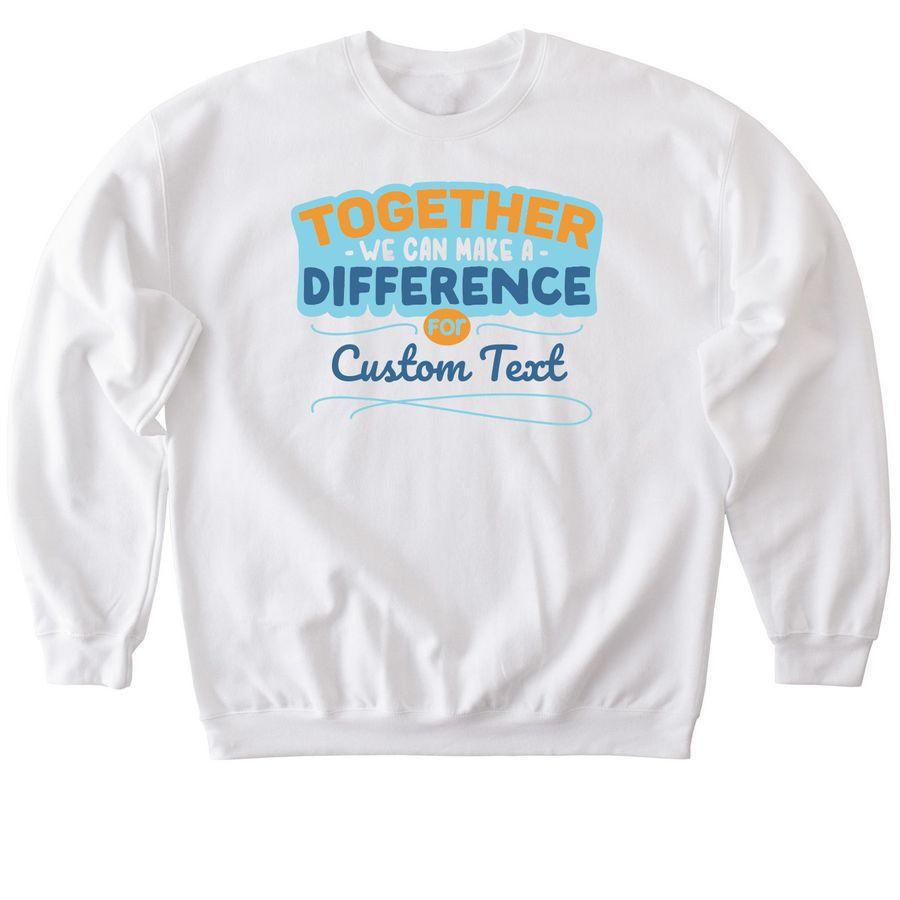 Premium Unisex Tee, Comfort Colors Unisex Tee with fundraising design template, customizable text, and text: Together we can make a Difference