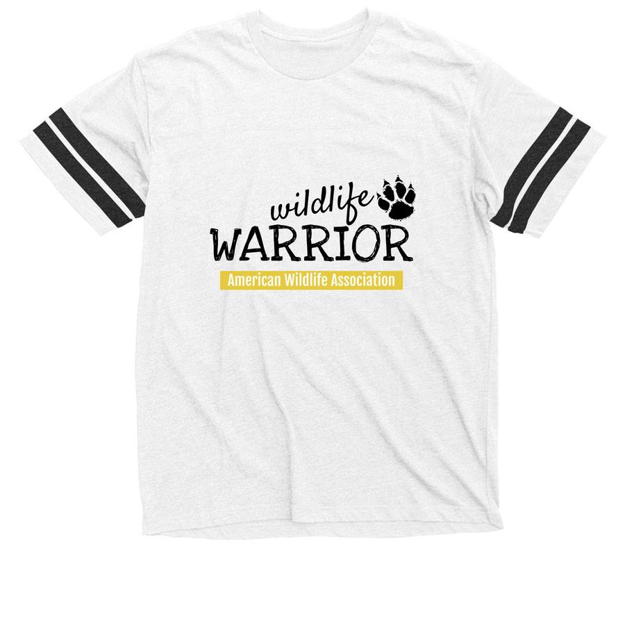 A black and white nature t-shirt that says, "Wildlife warrior".