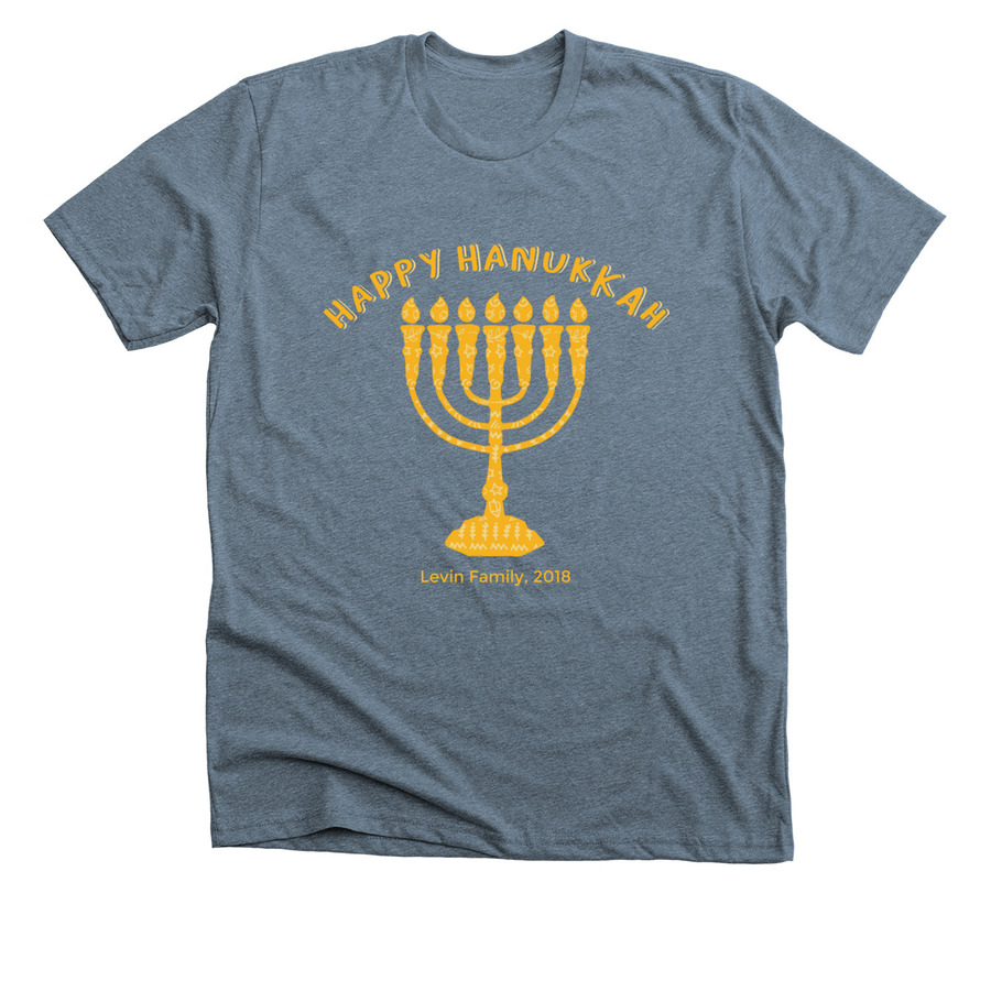 Hanukkah shirt design with shadow letters