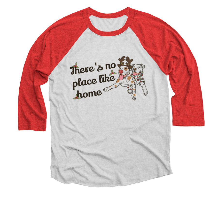 Holiday shirt design with dogs wearing reindeer antlers