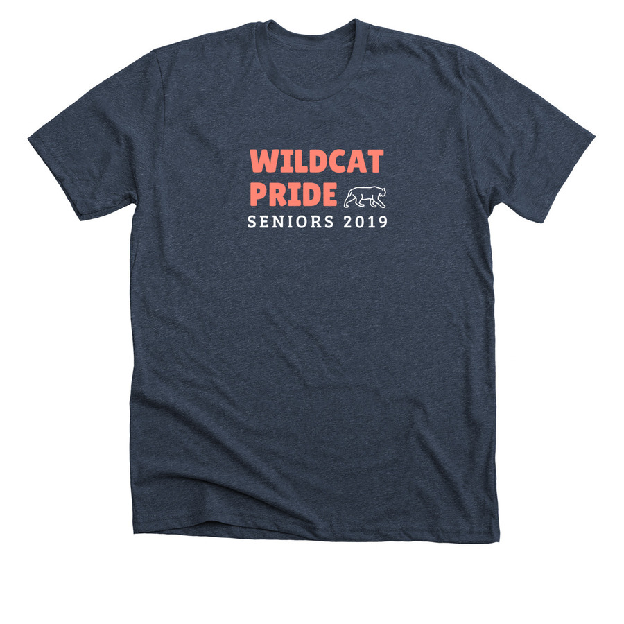 Class t-shirt design with wildcat mascot