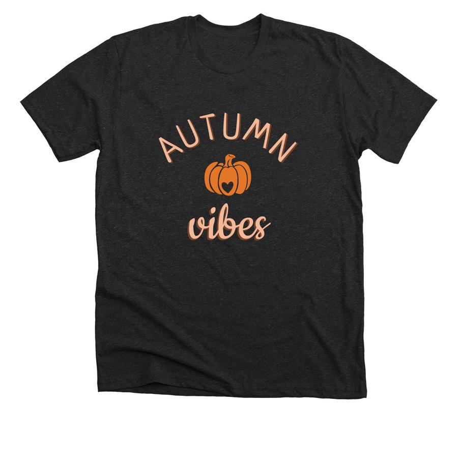 A fall t-shirt design that says, "Autumn vibes".