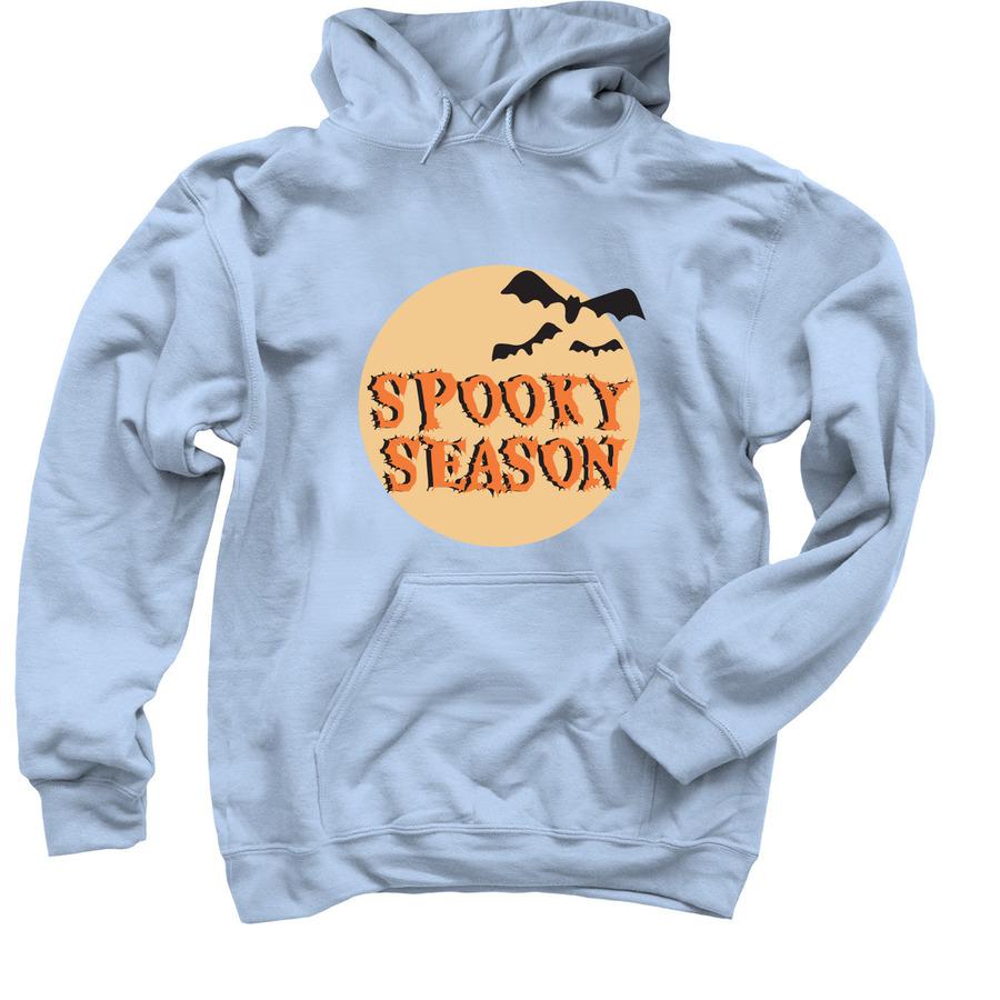 A fall t-shirt design that says, "Spooky season".