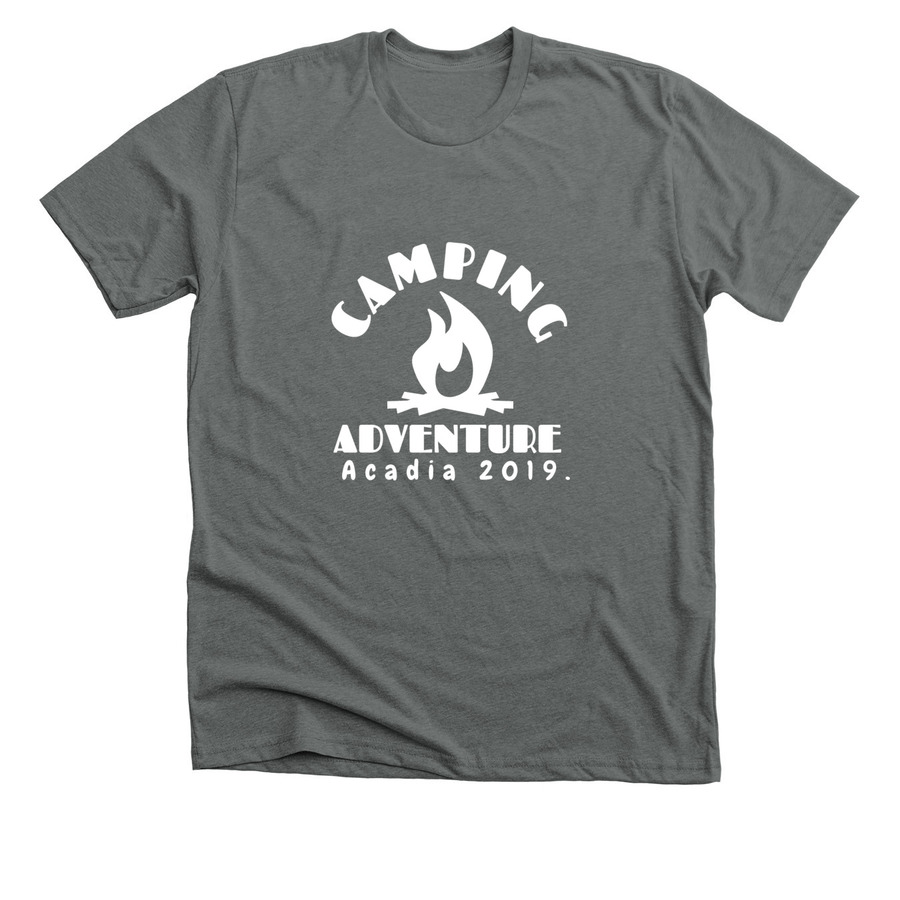 Heavy metal camping adventure t-shirt design