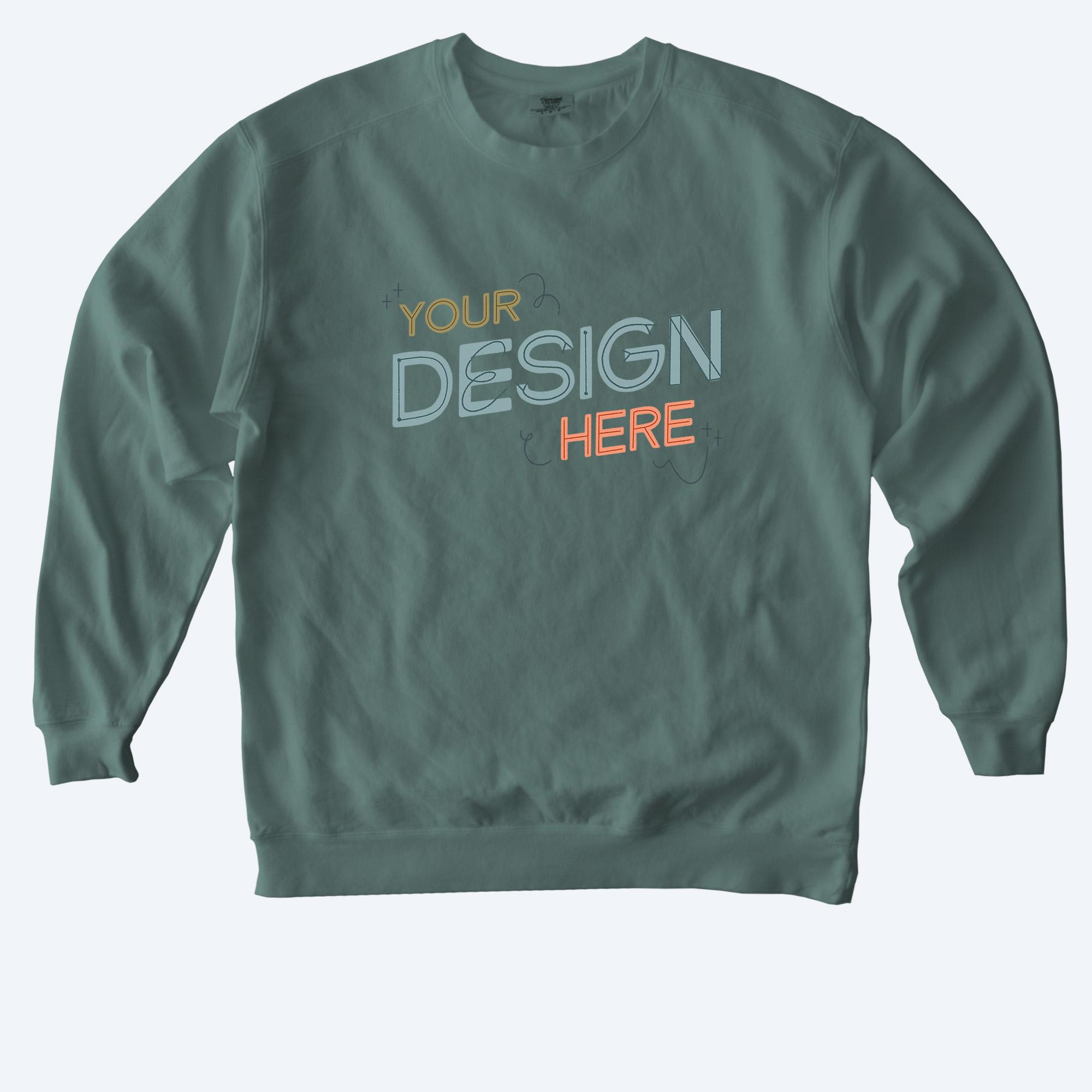 Custom Comfort Colors Crewneck Sweatshirt Bonfire