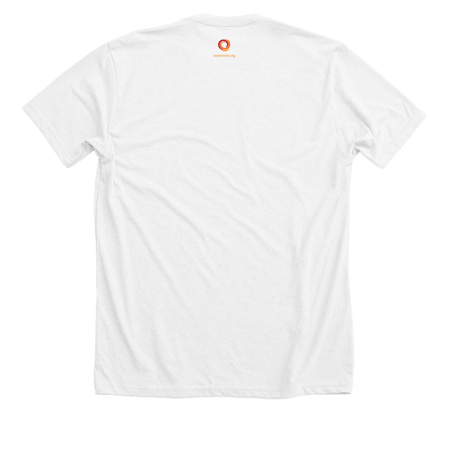 Invincible, a Solid White Blend Premium Unisex Tee (back-view)