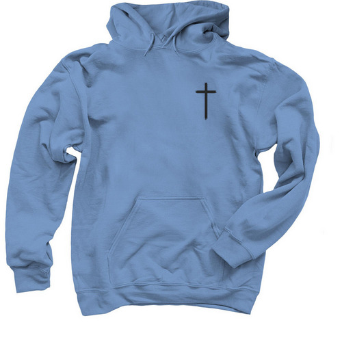 Faith Quote Hoodie, a Carolina Blue Pullover Hoodie