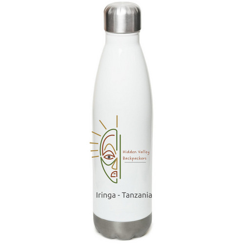 Hidden Valley Backpackers Steel Tumbler, a White Stainless Steel Water Bottle