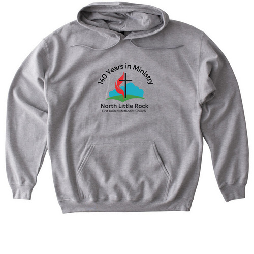 140 Years Church Logo, a Sport Grey Gildan Softstyle Pullover Hoodie