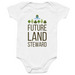 Future Land Steward, a White Infant Onesie