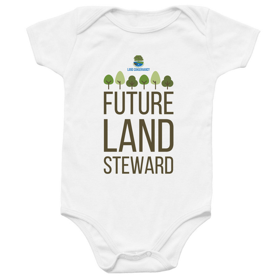 Future Land Steward, a White Infant Onesie