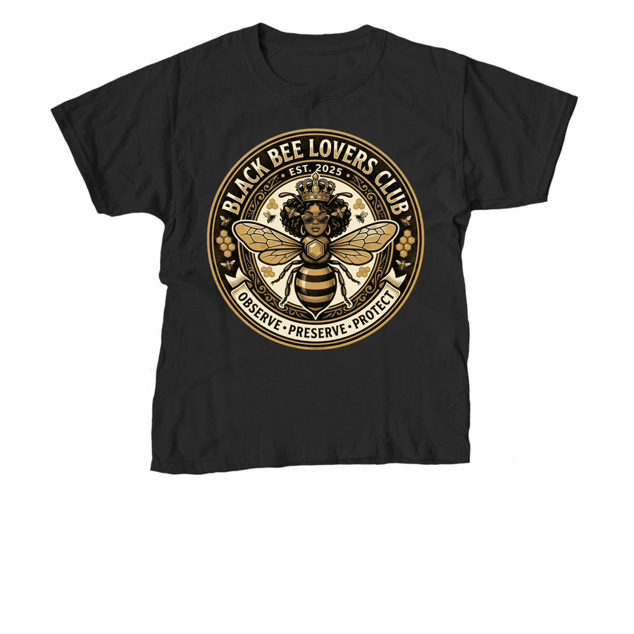Bee thee Queen, a Black Youth Unisex Tee