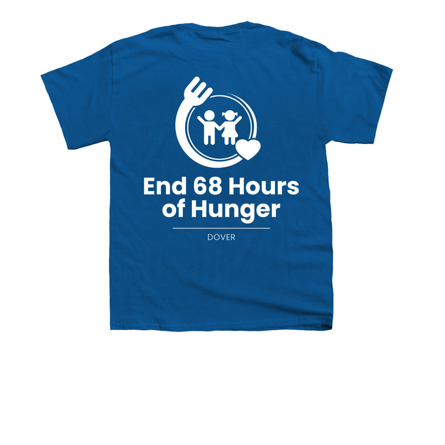 Dover NH, a Royal Blue Youth Unisex Tee (back-view)
