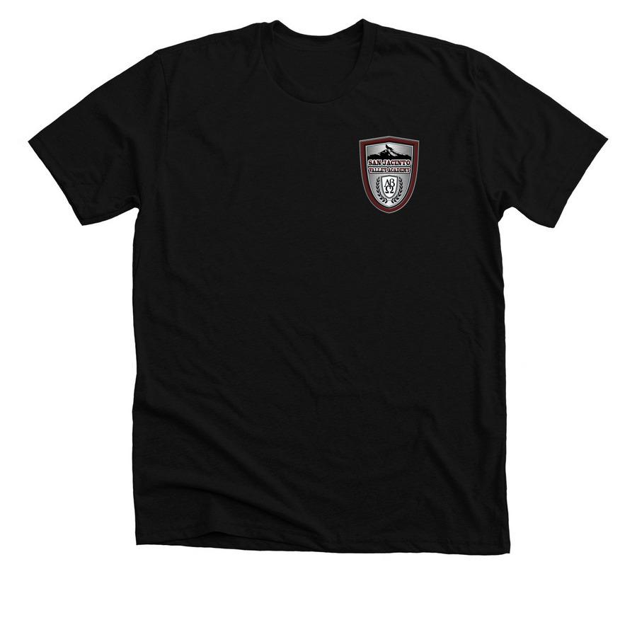 SJVA Design + Crest, a Solid Black Blend Premium Unisex Tee