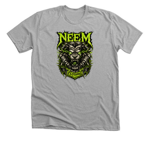 NEEM - lion design, a Athletic Heather Premium Unisex Tee