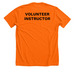 Texas BOW Volunteer T-Shirt, a Neon Orange Premium Unisex Tee (back-view)
