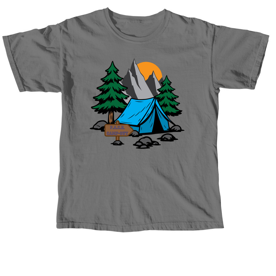 PACE Campout 2026, a Grey Comfort Colors Unisex Tee