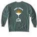 Sunset Sips Merch, a Blue Spruce Comfort Colors Crewneck Sweatshirt (back-view)