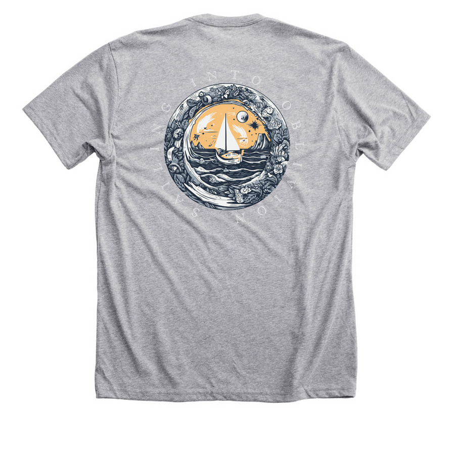 Adventure Collection Dark, a Athletic Heather Premium Unisex Tee (back-view)