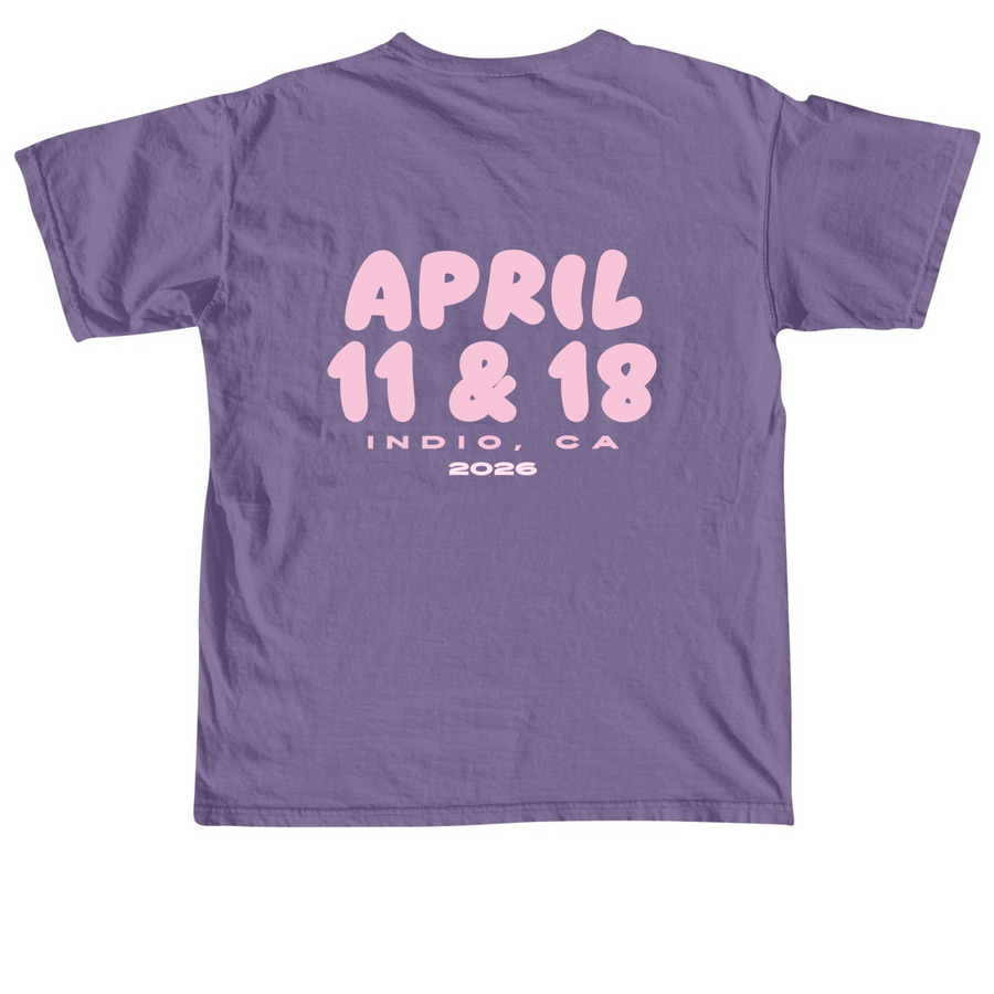 bieberchella collection, a Grape Comfort Colors Unisex Tee (back-view)