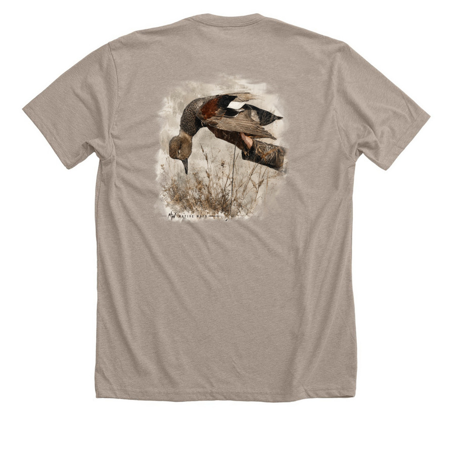 The Gaddy&nbsp;, a Heather Stone Premium Unisex Tee (back-view)
