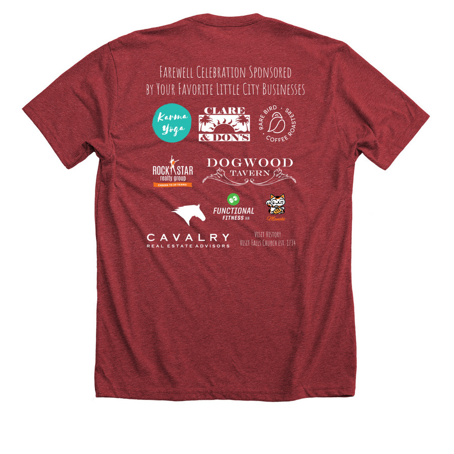 Brown's Hardware Farewell Celebration, a Heather Canvas Red Premium Unisex Tee (back-view)