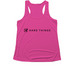 Hard Things - Activewear, a Neon Pink Women's Performance Tank (back-view)